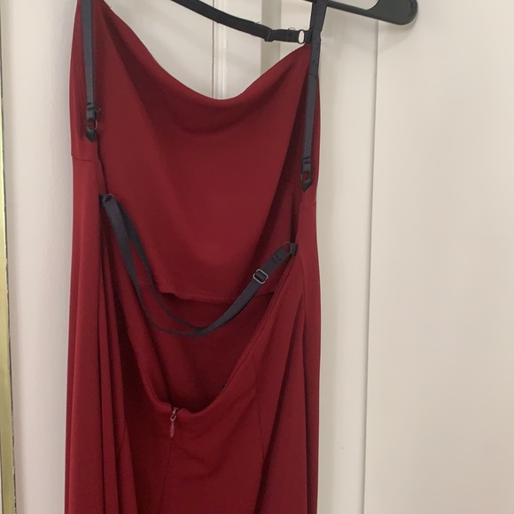 Red Wine Formal Long Dress - Picture 4 of 4